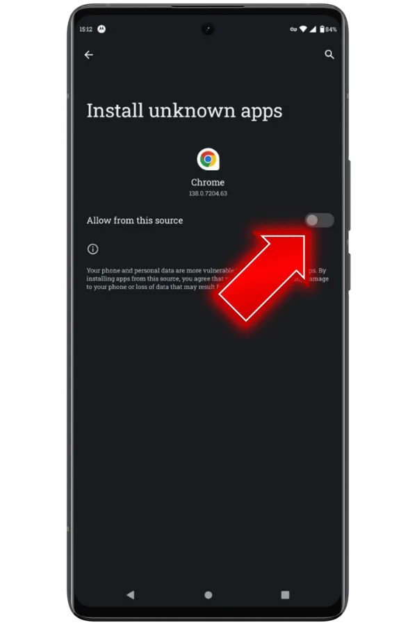 Allow installation from unknown sources and install (Android only) Mystake
