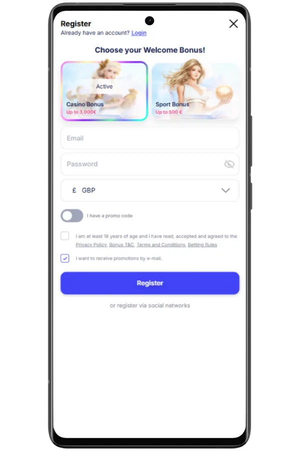 Create and verify your account