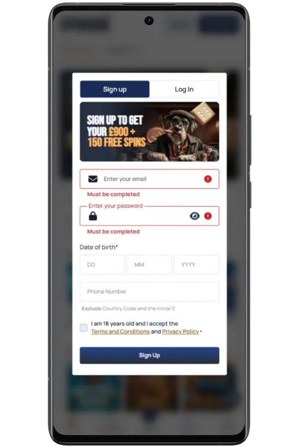 Create Account Spindog