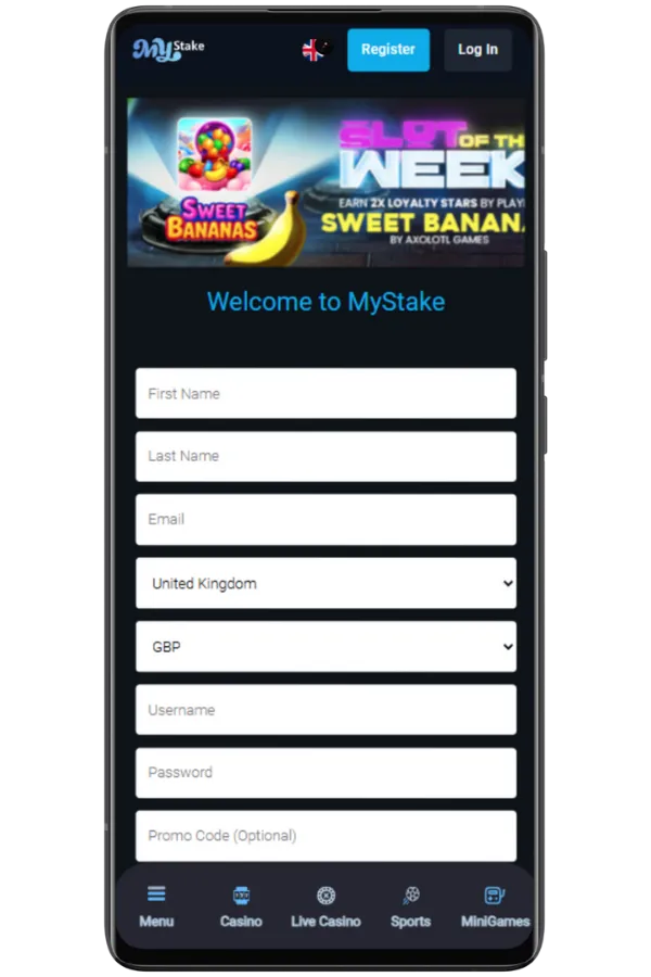 Create an account and verify your email Mystake