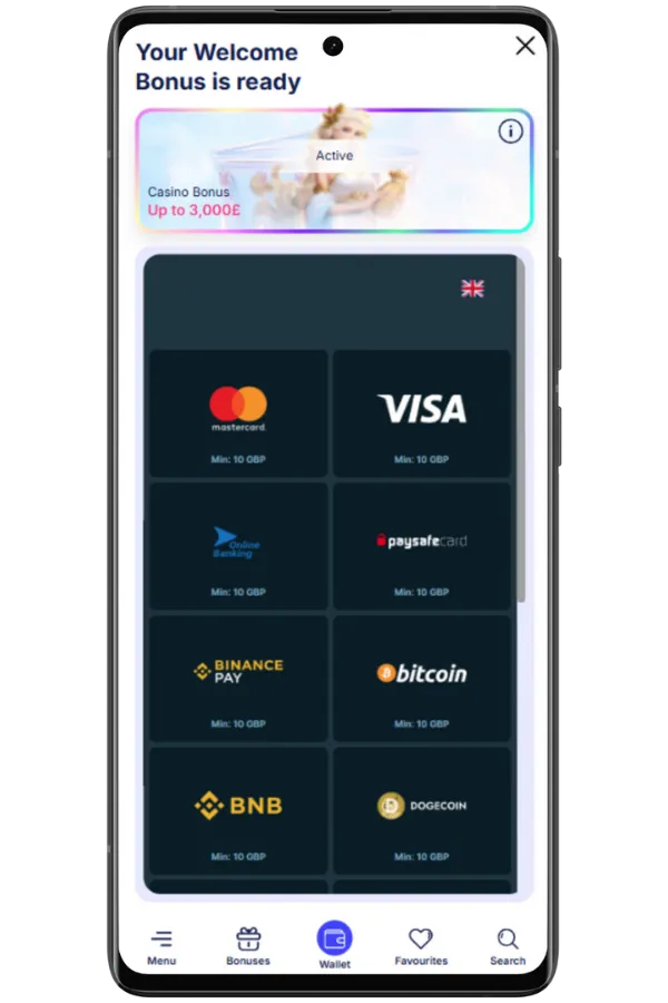 Make your first deposit